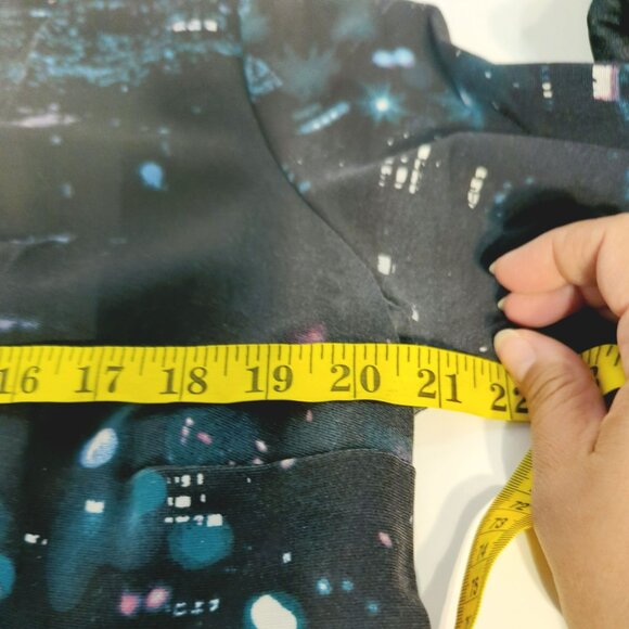 Melissa McCarthy Seven7 Womens 1X Black City Lights Abstract Print Tunic Top - Picture 6 of 9